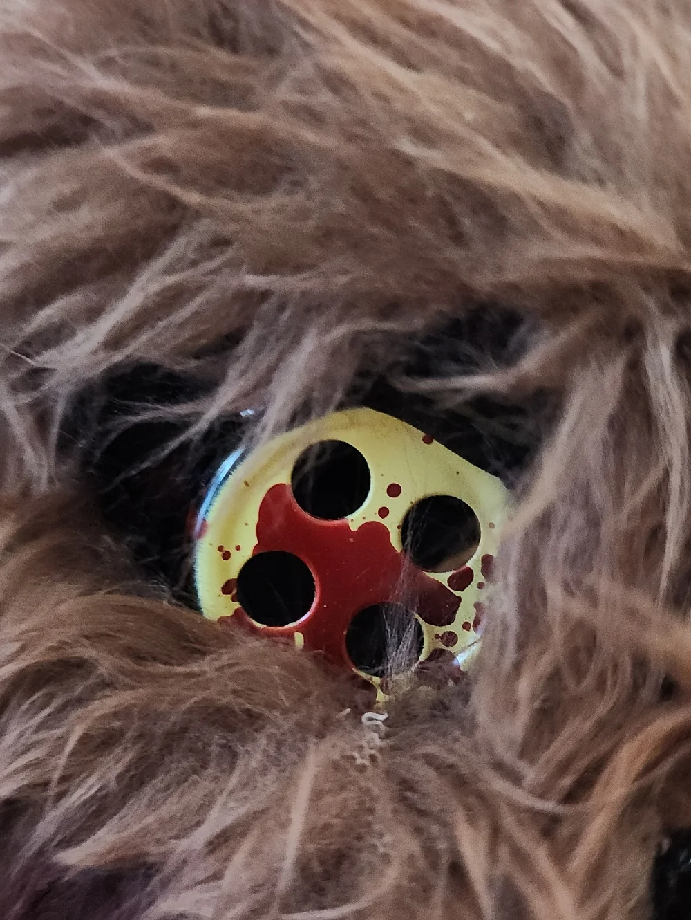 Brown Scary Teddy Bear Half Mask, Halloween, Unisex